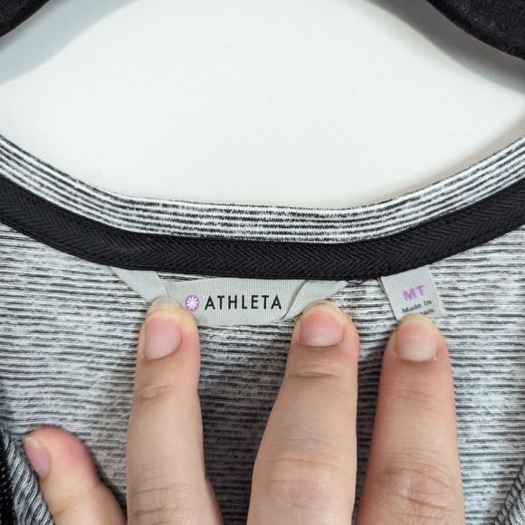 Athleta Microstripe Henley Maxi Dress - Picture 8 of 9